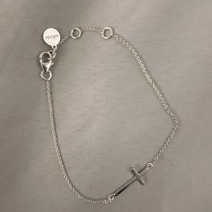 Stella and Dot silver cross bracelet